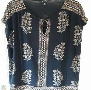 Lucky Brand Cap Sleeve Shirt XL